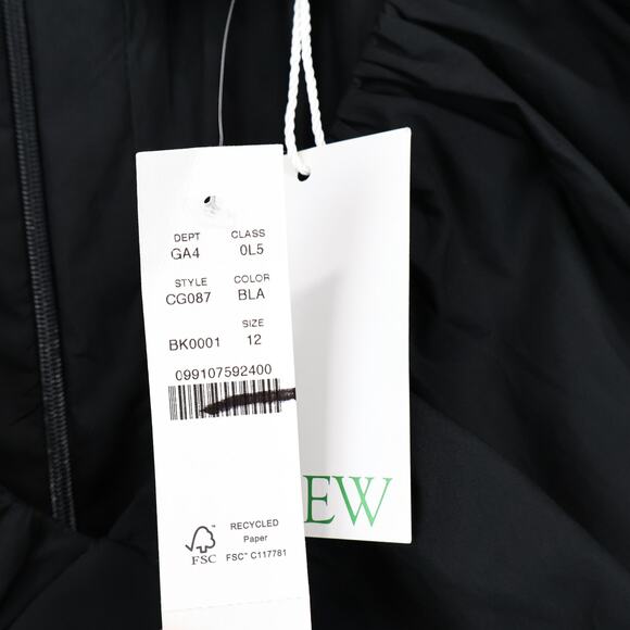 J.Crew Collection Cecily Midi Dress Cotton Poplin Black Size 12 NWT - Picture 5 of 8